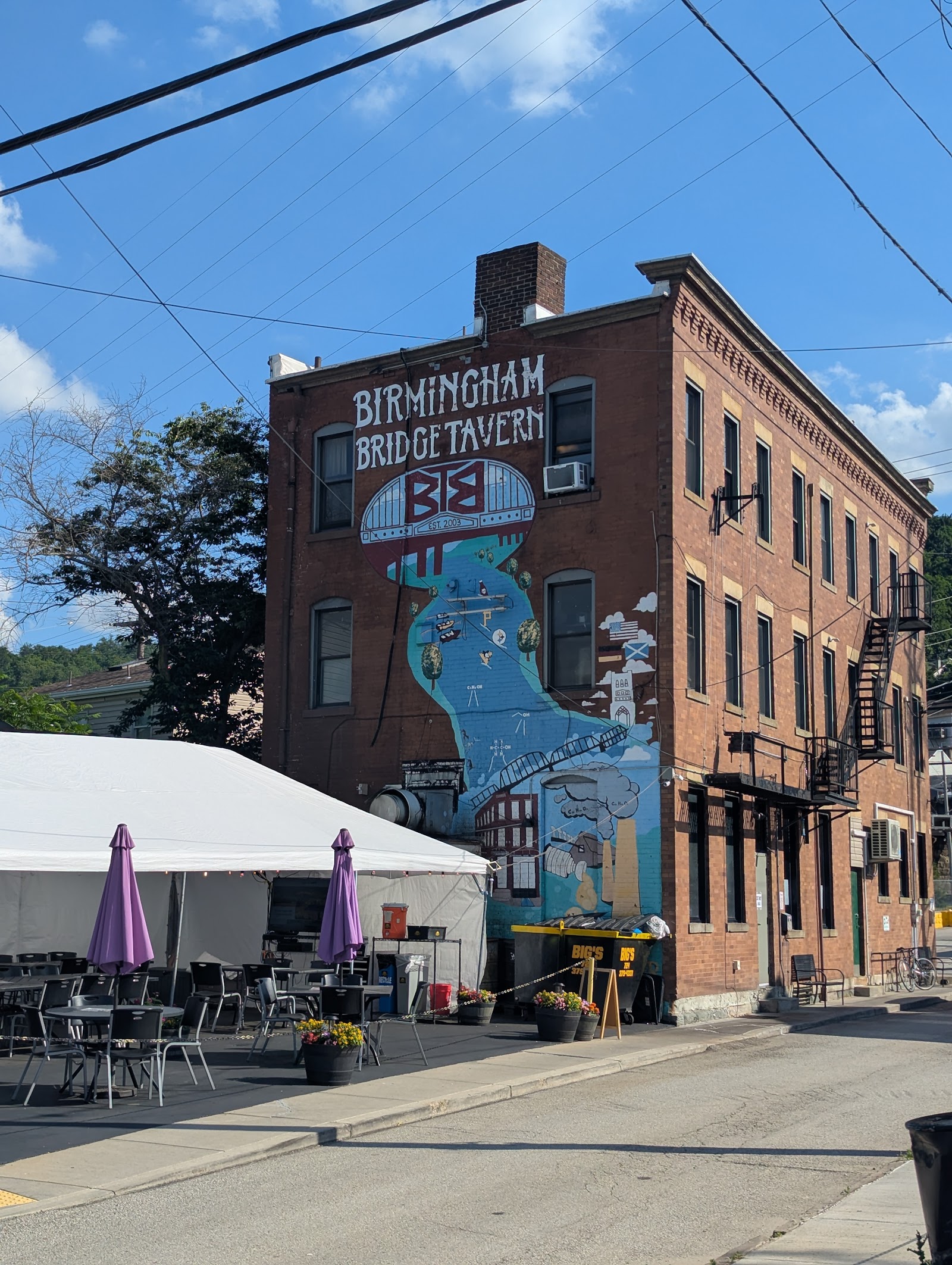 Birmingham Bridge Tavern South Side mural